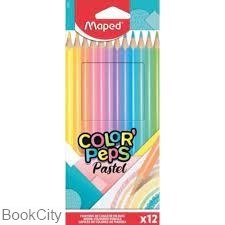 تصویر  مدادرنگي 12 رنگ مقوايي Maped 832069 Color Peps Pastel