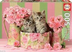 تصویر  پازل Kittens With Roses 500pcs 17960